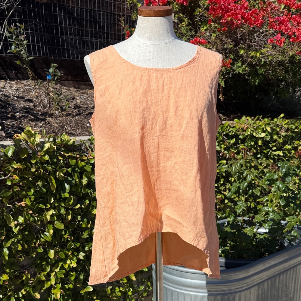 Bodil oversized lagenlook linen top